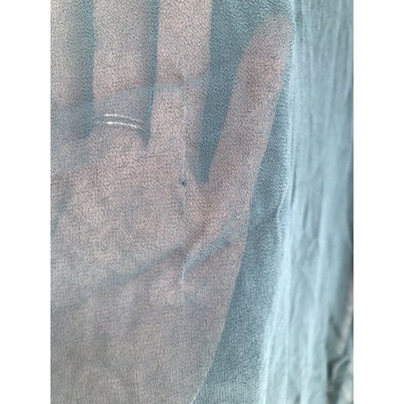 ASTR Teal Green Bell Sleeve Sheer Embroidered Mini Shift Dress S Read - Picture 8 of 8